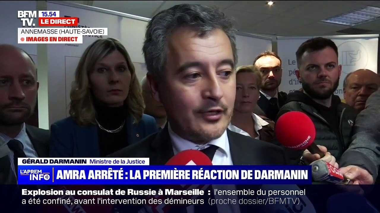 Arrestation de Mohamed Amra: "C'est une très bonne chose pour l'autorité de l'État", déclare Gérald Darmanin, ministre de la Justice