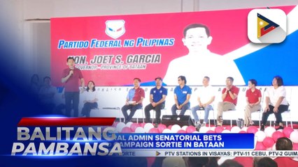 Several admin senatorial bets hold campaign sortie in Bataan