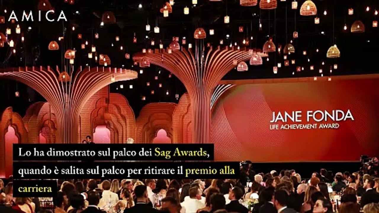 Jane Fonda resta la pasionaria di Hollywood: il potente discorso ai Sag Awards