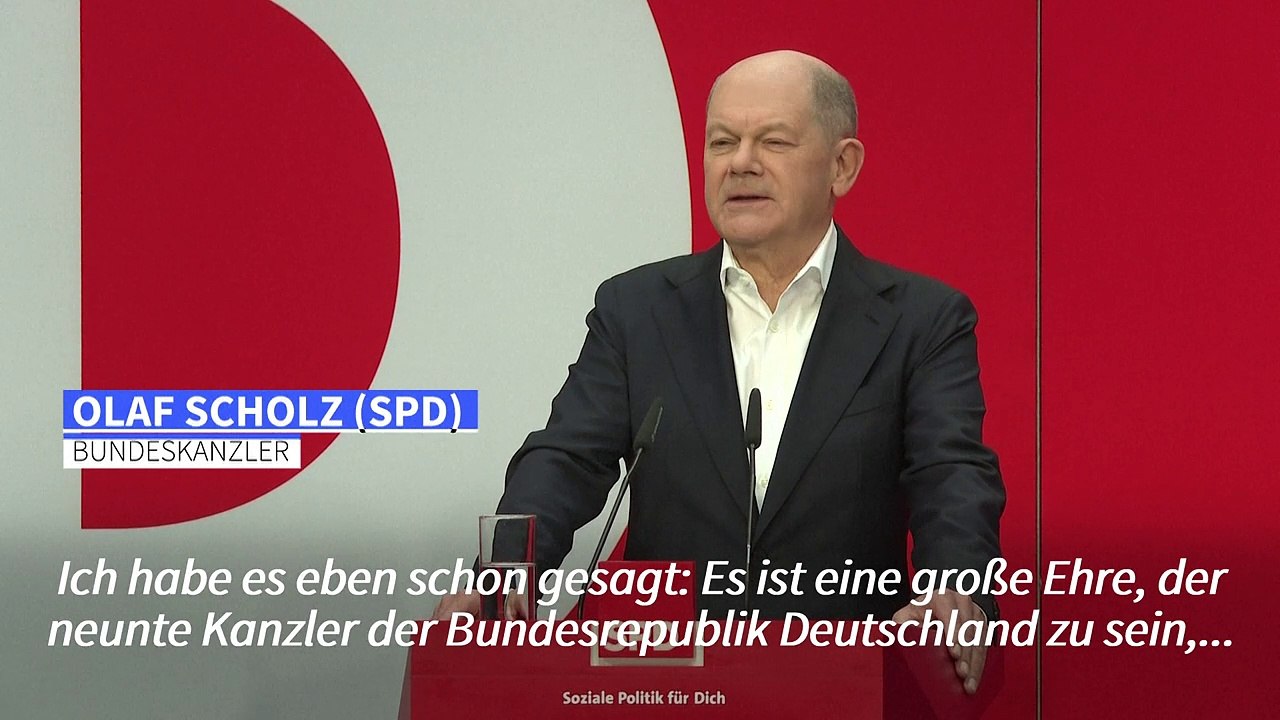 Scholz stolz auf sein Direktmandat im Bundestag