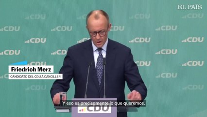 Merz: "Estamos en condiciones de formar un gobierno, una coalición negra-roja"