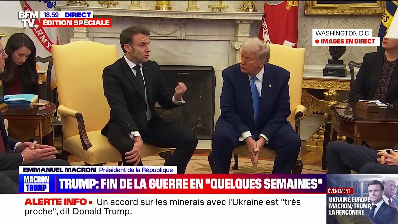 Ukraine: "Ça peut aller jusqu'à l'envoi (...) de troupes qui iront observer que la paix est bien respectée", affirme Emmanuel Macron