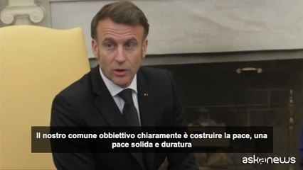 Macron da Trump: condividiamo l'obbiettivo di una pace duratura