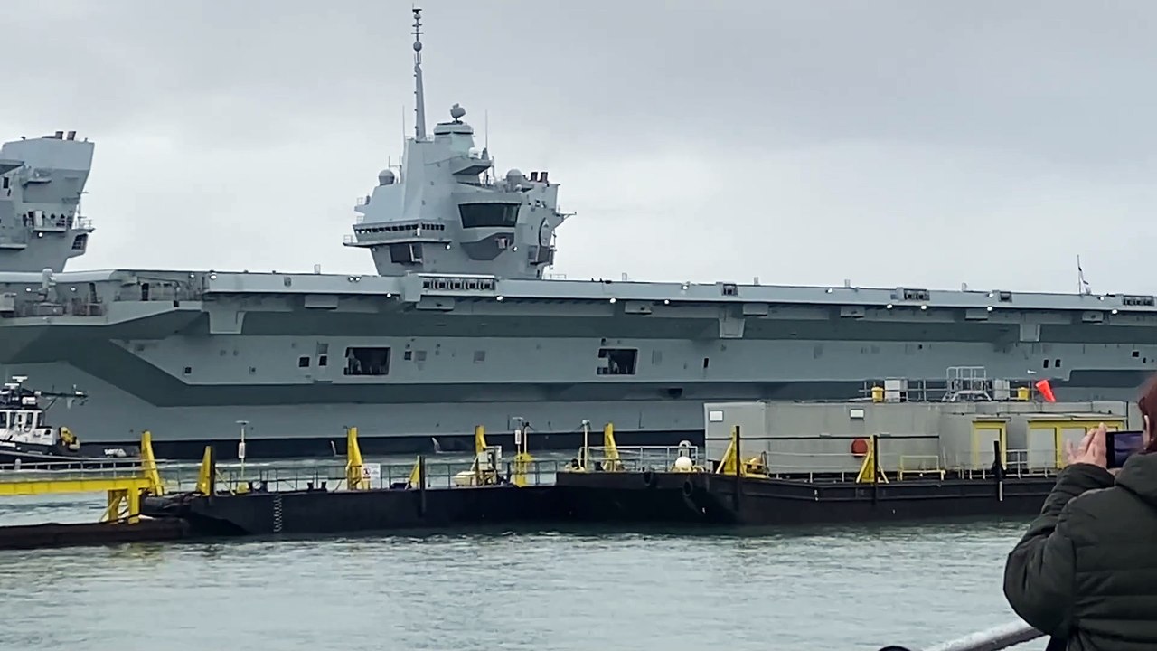 HMS Prince of Wales departs Portsmouth to prepare ahead of deployment