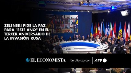 Zelenski pide la paz para "este año" en el tercer aniversario de la invasión rusa