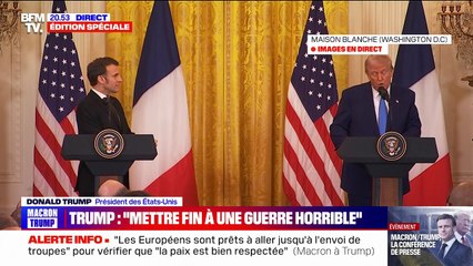 Donald Trump: "Notre objectif est d'arriver à un cessez-le-feu le plus rapidement possible" en Ukraine