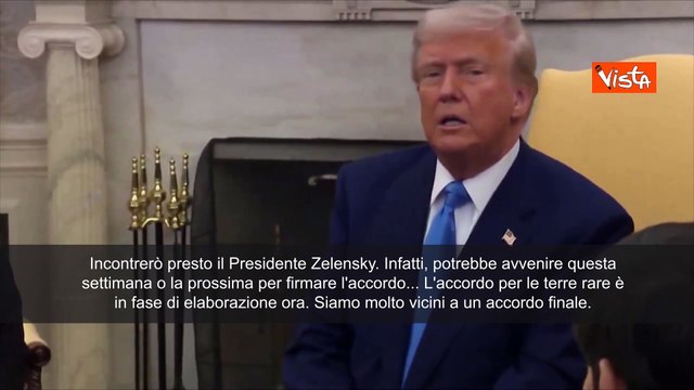 Trump: Presto vedr? Zelensky, molto vicini ad accordo su terre rare