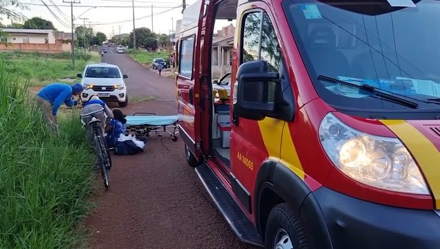 Mulher de 48 anos fica ferida após cair de bicicleta no Bairro Cataratas