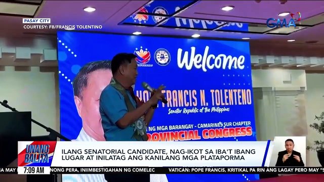 Ilang senatorial candidate, nag-ikot sa iba't ibang lugar at inilatag ang kanilang mga plataporma | Unang Balita