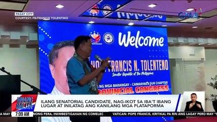 Ilang senatorial candidate, nag-ikot sa iba't ibang lugar at inilatag ang kanilang mga plataporma | Unang Balita