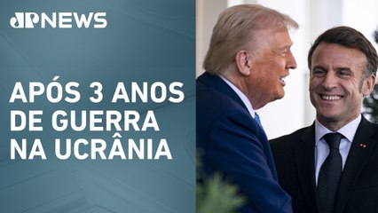 Trump recebe Macron para conversar sobre “paz duradoura” no Leste Europeu