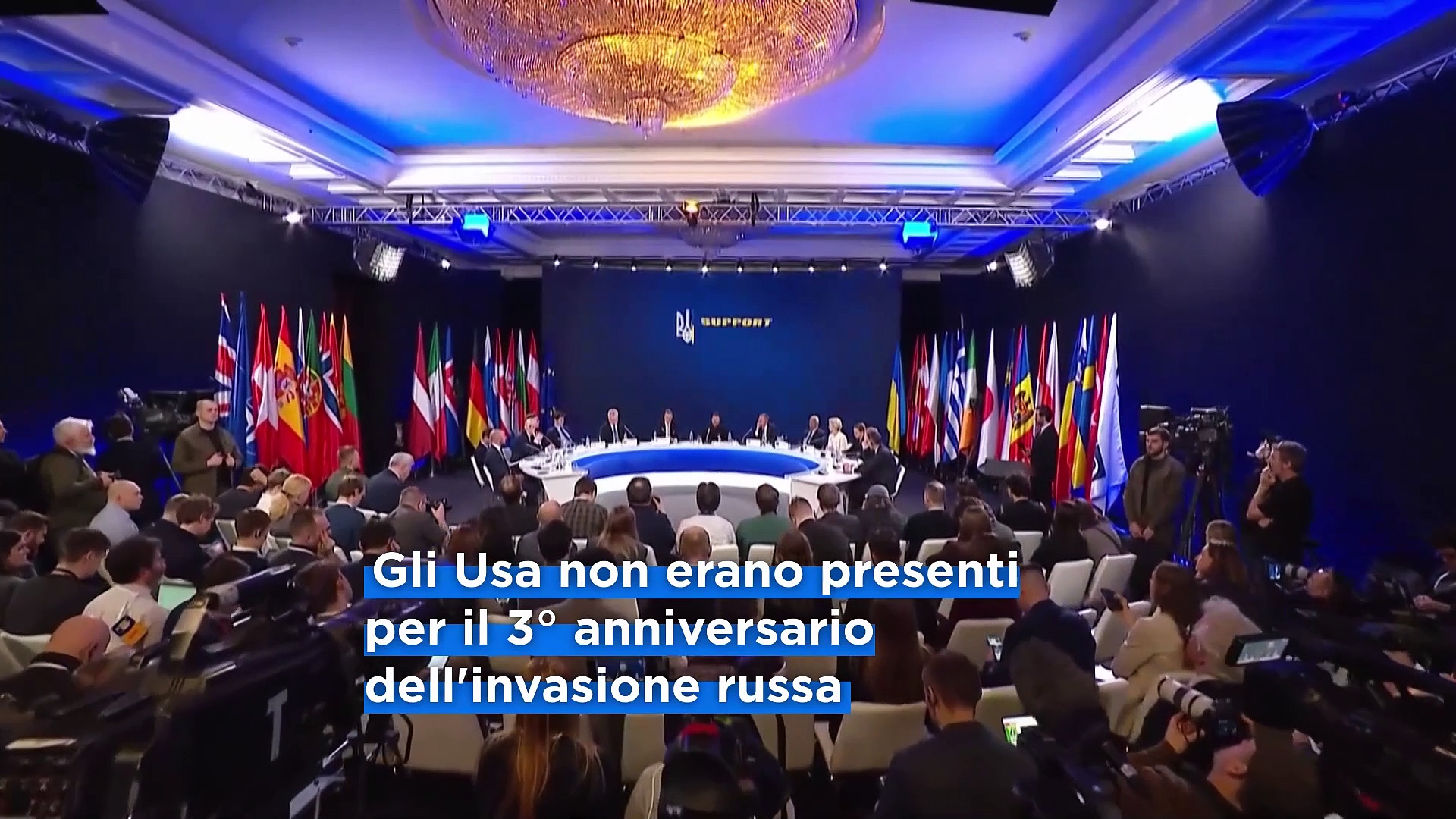 Video Ucraina, leader europei a Kiev: Ue pronta all'adesione dell'Ucraina come garanzia di sicurezza