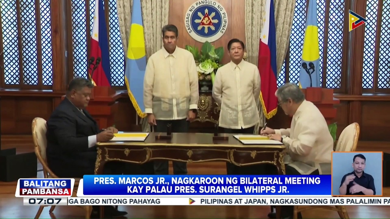 PBBM, nagkaroon ng bilateral meeting kay Palau President Surangel Whipps Jr.;