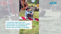 Protester arrested at Ainslie phone tower site
