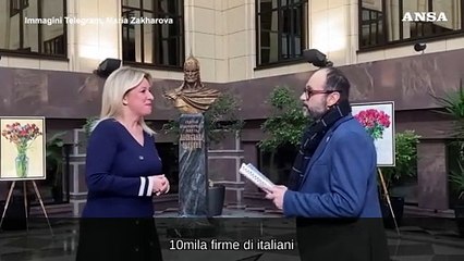 Zakharova: "10mila italiani firmano contro Mattarella"