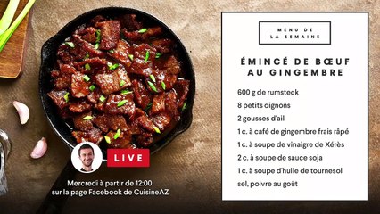 Emince´ de boeuf au gingembre