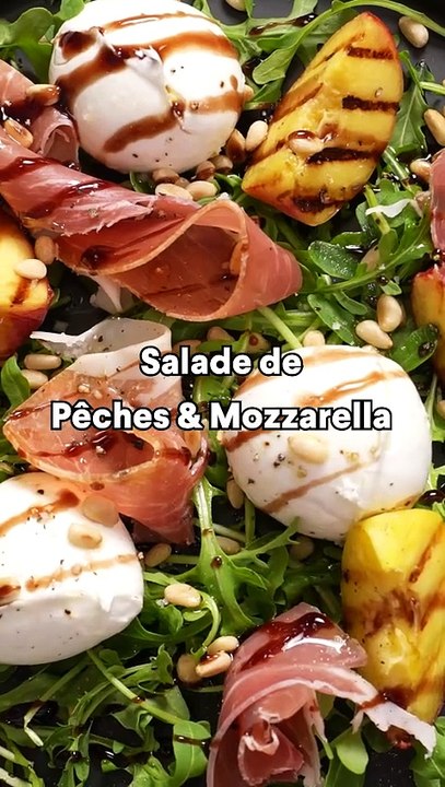 salade peche & mozzarella