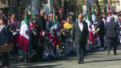 Para incentivar el amor a México, realizan concurso de escoltas en el marco del Día de la Bandera