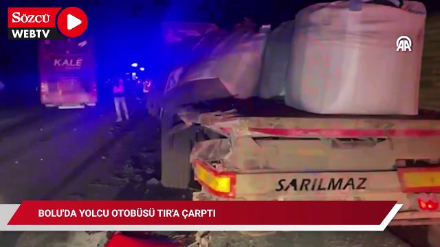 Bolu'da yolcu otobüsü TIR'a çarptı