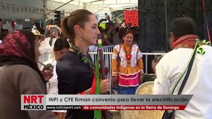 INPI y CFE firman convenio para llevar la electrificación de comunidades indígenas en la Sierra de Durango