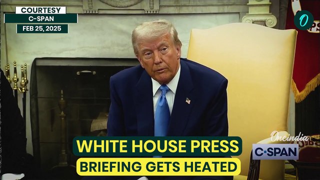 Macron Interrupts Trump, Fact-Checks Him On Ukraine Funding During White House Briefing | Watch