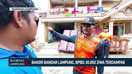Banjir Bandar Lampung, BPBD: 30.850 Jiwa Terdampak
