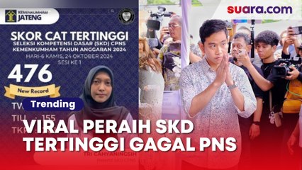 Viral Peraih Skor SKD Tertinggi Gagal Jadi PNS, Netizen Bandingkan dengan Gibran