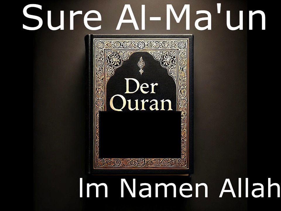 Der Quran auf Deutsch-Sure Al-Ma'un (107)