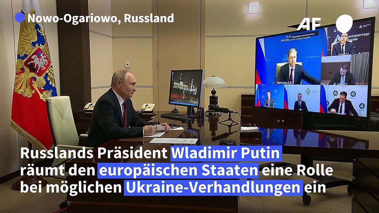 Putin: Europäer können an Ukraine-Gesprächen teilnehmen