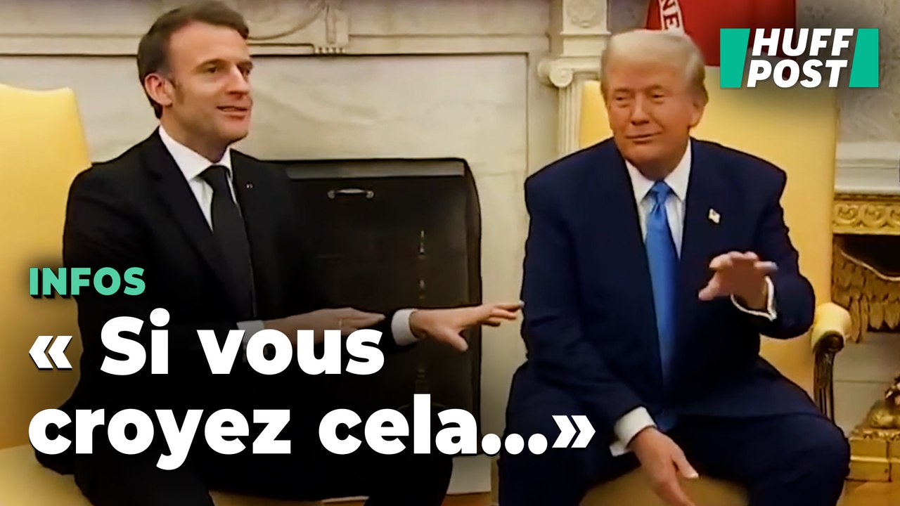 Emmanuel Macron provoque la moue de Donald Trum...