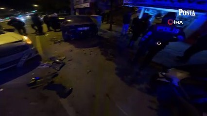 İzmir'de babasının kurum aracını kaçıran genç 5 araca birden çarptı