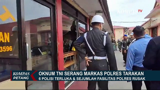 Rekaman CCTV Oknum TNI Serang Markas Polres Tarakan, 6 Polisi Luka-Kerusakan Fasilitas