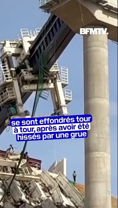 Corée du Sud: les images impressionnantes de l'effondrement d'un pont haut de 50 mètres