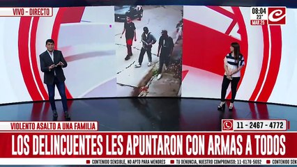 Violento asalto: apuntaron a todos con armas