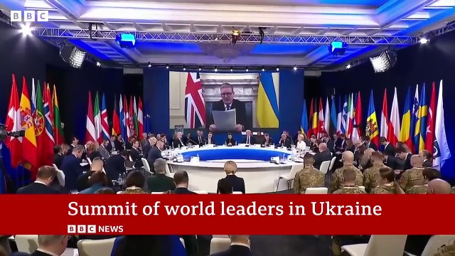 World leaders meet in Ukraine three years after Russia launched full-scale invasion   BBC News