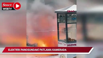 Elektrik panosundaki patlama kamerada