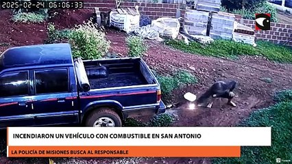 Incendiaron un vehículo con combustible en San Antonio