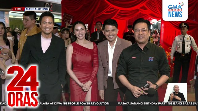 Mga Kapuso at kaibigan nina Jennylyn Mercado, Dennis Trillo, at Sam Milby, sumuporta sa premiere ng Everything About My Wife | 24 Oras