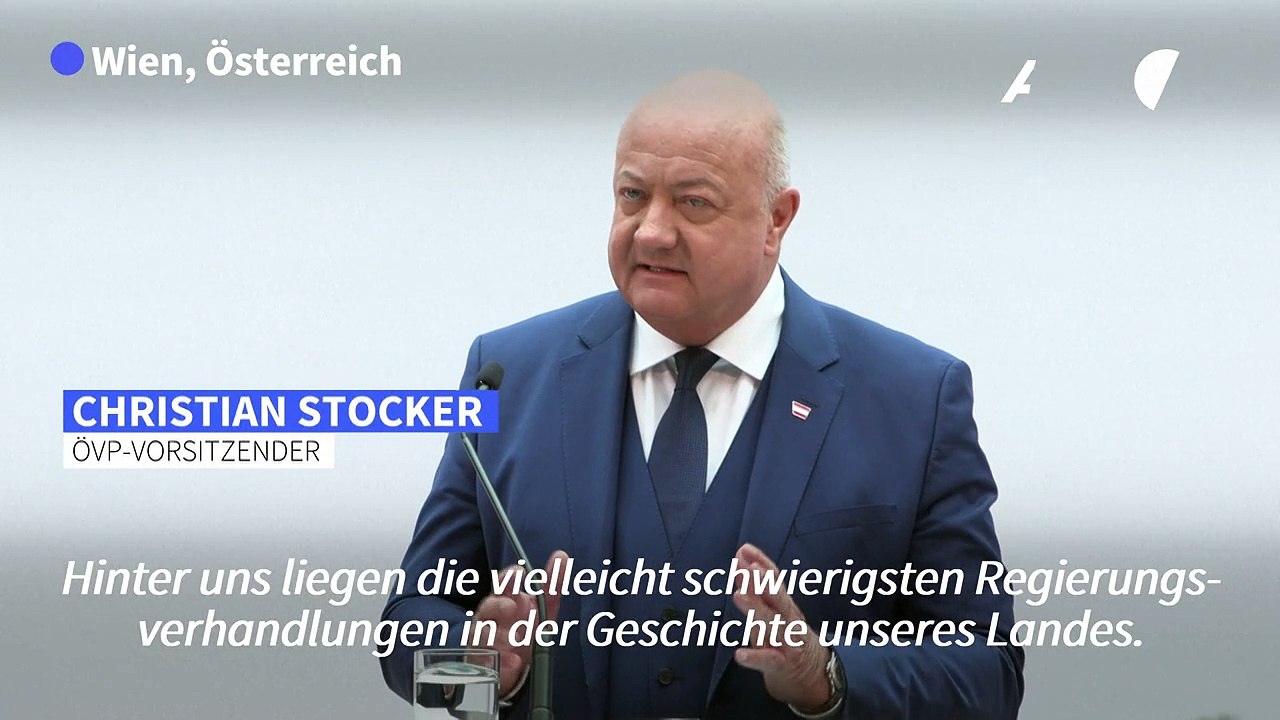 ÖVP-Chef Stocker: 'Schwierigste Regierungsverhandlungen in der Geschichte'