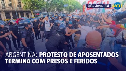 Argentina: Protesto de aposentados acaba com presos e feridos