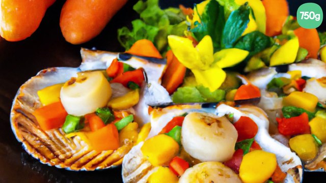 Coquilles Saint-Jacques aux petits légumes