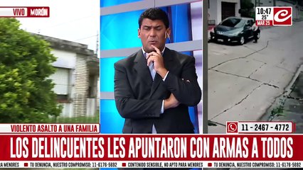 Brutal asalto a una familia: nena de 7 años quedó en medio del robo