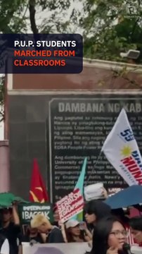 ‘No to history distortion’: PUP students walk out to remember EDSA revolt