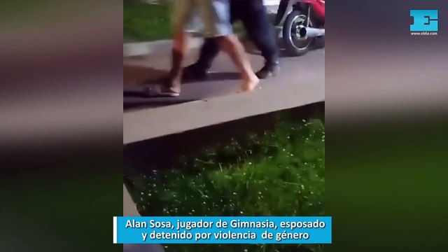 Alan Sosa, jugador de Gimnasia, esposado y detenido por violencia de género