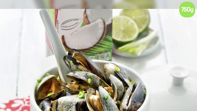 Cocotte de moules parfum coco et curry rouge