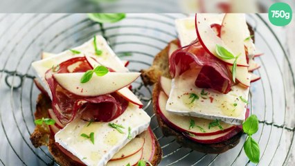 Tartine pommes, coppa et Caprice des Dieux