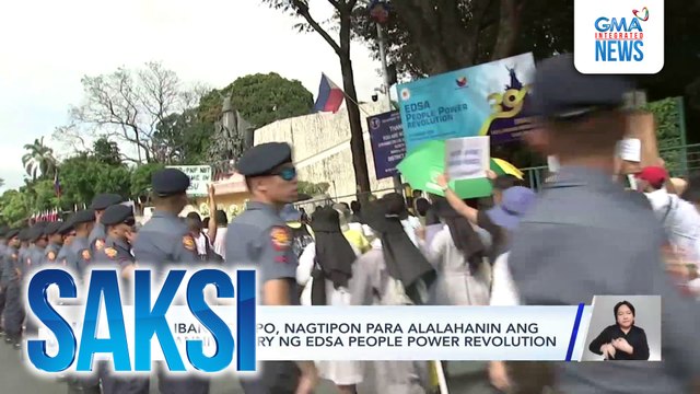 Iba't ibang grupo, nagtipon para alalahanin ang 39th Anniversary ng EDSA People Power Revolution | Saksi