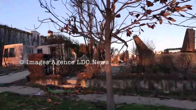 When the night fall on Pacific Palisades. Los Angeles/USA - February 24, 2025