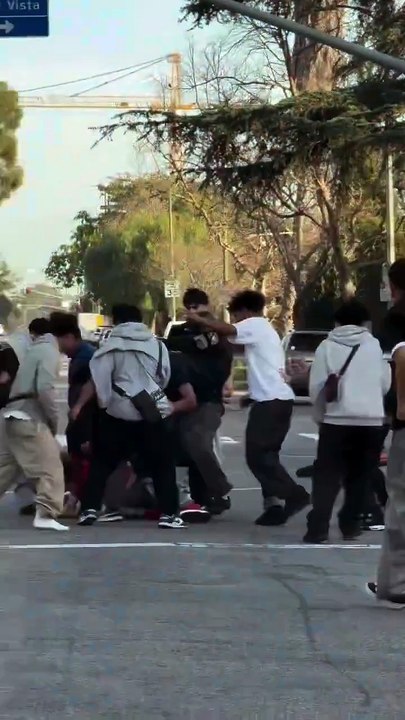 NEW- Group of Los Angeles teens violently beat a man in the middle of the road after he confronted them for blocking the street. Wow, what a rational response. To make matters worse, it took police alm