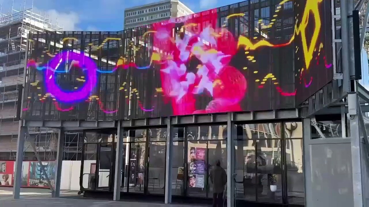 See Keel Square Pavilion in Sunderland come to life with artworks that respond to movement and sound